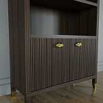 Книжный Стеллаж Elsa Dreams Walnut с задней стенкой варинант исполнения - 2 | Loft Concept в Новосибирске