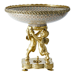 Чаша фарфоровая на двух бронзовых ангелах Eden Garden варинант исполнения - 1 | Loft Concept в Новосибирске