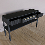 Дизайнерская Консоль с полкой и ящиком Primo Черный дуб варинант исполнения - 5 | Loft Concept в Новосибирске