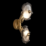 Бра с ветвистыми бронзовыми элементами и стеклянными рифлеными дисками Textured Glass Bra варинант исполнения - 5 | Loft Concept в Новосибирске