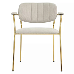 Стул Singer Chair с подлокотниками серый на золотистых ножках варинант исполнения - 1 | Loft Concept в Новосибирске