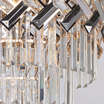 Люстра многоярусная с переплетенными металлическими элементами черного и золотого цвета и прозрачными хрустальными подвесками Empire Chandelier Crystal варинант исполнения - 4 | Loft Concept в Новосибирске