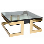 Стол журнальный квадратный с стеклянной столешницей Alonso Glass варинант исполнения - 2 | Loft Concept в Новосибирске