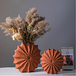 Ваза керамическая в виде круглой терракотовой морской раковины Galapagos варинант исполнения - 2 | Loft Concept в Новосибирске