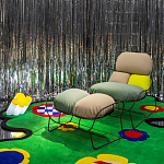 Дизайнерское разноцветное кресло на металлическом каркасе с подставкой для ног Poltronova Plasma Armchair варинант исполнения - 17 | Loft Concept в Новосибирске