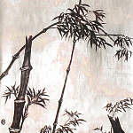 Обои ручная роспись Bamboo Quicksilver on Tarnished Silver gilded paper варинант исполнения - 1 | Loft Concept в Новосибирске