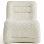 Кресло изогнутое с обивкой из ткани букле Smooth Bend Boucle Chair варинант исполнения - 2 | Loft Concept в Новосибирске