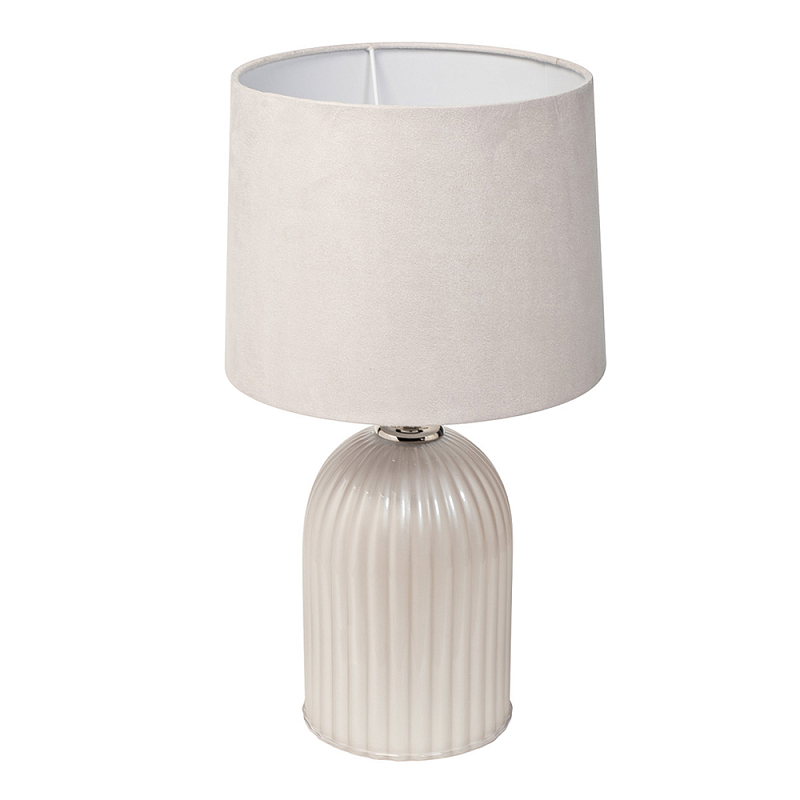 Лампа настольная стеклянная со светло-серым абажуром Embodiment of Tactility Светло-серый в Новосибирске | Loft Concept 