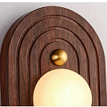 Настенный светильник с деревянным резным основанием Wood Wall Lamp варинант исполнения - 1 | Loft Concept в Новосибирске