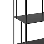 Высокий стеллаж из металла Menzie High Metal Rack Black варинант исполнения - 3 | Loft Concept в Новосибирске