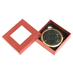 Зеркало карманное двухстороннее круглое из натурального камня Серафинит в подарочной упаковке Gold Stone Mirrors варинант исполнения - 3 | Loft Concept в Новосибирске