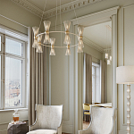 Люстра круглая с фактурными абажурами из тонких металлических палочек Wild Thorns варинант исполнения - 3 | Loft Concept в Новосибирске