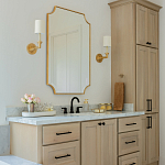 Зеркало в золотой деревянной раме Riviera варинант исполнения - 4 | Loft Concept в Новосибирске