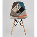 Пластиковый стул на ножках из массива бука Eames Пэчворк варинант исполнения - 4 | Loft Concept в Новосибирске