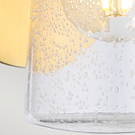 Бра цвета латунь с прозрачным цилиндрическим плафоном из пузырчатого стекла Kichler варинант исполнения - 5 | Loft Concept в Новосибирске