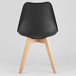 Стул с основой из пластика и мягким сиденьем Arvika Black варинант исполнения - 4 | Loft Concept в Новосибирске