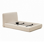 Кровать со съемным бежевым чехлом из ткани букле White Boucle Collection варинант исполнения - 2 | Loft Concept в Новосибирске