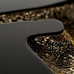 Дизайнерский журнальный стол круглый с декоративным расколом в центре стола Flaming варинант исполнения - 1 | Loft Concept в Новосибирске