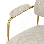 Стул Singer Chair с подлокотниками серый на золотистых ножках варинант исполнения - 6 | Loft Concept в Новосибирске