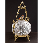 Конфетница с бронзовой ручкой и фарфоровой птичкой на крышке Eden Garden варинант исполнения - 5 | Loft Concept в Новосибирске