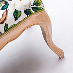 Банкетка из натурального бука золотистая с изображением птиц и цветов Blooming Birds варинант исполнения - 3 | Loft Concept в Новосибирске