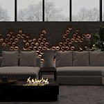 Гипсовая 3D панель с принтографией PM-41 варинант исполнения - 4 | Loft Concept в Новосибирске