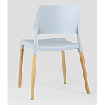 Пластиковый стул на ножках из массива бука Ferret Grey-Blue варинант исполнения - 4 | Loft Concept в Новосибирске