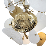 Подвесной светильник с белыми и золотистыми цветами Dahlia Flowers Lamp варинант исполнения - 4 | Loft Concept в Новосибирске