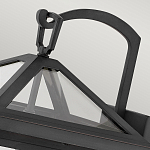 Настенный фонарь черного цвета с прозрачным стеклянным плафоном трапециевидной формы Hinkley варинант исполнения - 2 | Loft Concept в Новосибирске