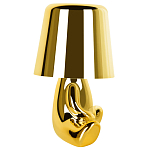 Настольная лампа фигурная золотого цвета с гладким абажуром Высота 16 см Sophia варинант исполнения - 6 | Loft Concept в Новосибирске