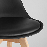 Стул с основой из пластика и мягким сиденьем Arvika Black варинант исполнения - 7 | Loft Concept в Новосибирске