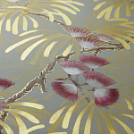 Обои ручная роспись Silk Tree Colourway SC-80 on Pale Grey dyed silk варинант исполнения - 2 | Loft Concept в Новосибирске
