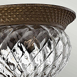 Потолочный светильник с чашеобразным плафоном из толстого волнообразного стекла и широким узорчатым основанием Hinkley варинант исполнения - 10 | Loft Concept в Новосибирске