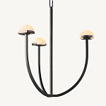 Люстрас 3-мя мраморными плафонами в форме купола Light Warm Light варинант исполнения - 2 | Loft Concept в Новосибирске