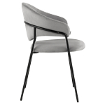Серый стул с обивкой из искусственной замши Alexis варинант исполнения - 3 | Loft Concept в Новосибирске
