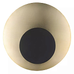 Бра круглое в сочетании золотистого и чёрного цвета Round Sconce Gold and Black варинант исполнения - 1 | Loft Concept в Новосибирске