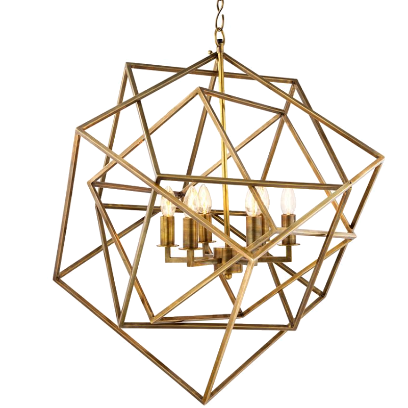 Люстра Lantern Matrix Brass Латунь в Новосибирске | Loft Concept 