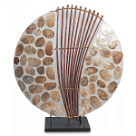 Настольная лампа из перламутра и дерева на подставке Indonesian Shell варинант исполнения - 2 | Loft Concept в Новосибирске