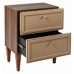 Тумба прикроватная бежевая из массива бука с 2-мя ящиками Wenge Light варинант исполнения - 4 | Loft Concept в Новосибирске