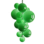 Люстра Grape Balls Зеленое стекло  варинант исполнения - 3 | Loft Concept в Новосибирске