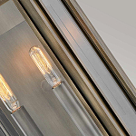 Настенный фонарь прямоугольной формы цвета состаренная латунь с двумя лампами Hinkley варинант исполнения - 2 | Loft Concept в Новосибирске