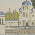 Обои ручная роспись Monuments of Paris Roberts on scenic paper варинант исполнения - 3 | Loft Concept в Новосибирске