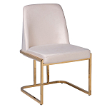 Стул обеденный велюровый кремовый с золотым каркасом Nobility варинант исполнения - 3 | Loft Concept в Новосибирске