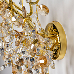 Бра золотого цвета с ветвями и прозрачными хрустальнымих подвесками Droplet Chandelier варинант исполнения - 6 | Loft Concept в Новосибирске