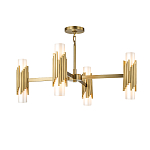 Люстра цвета латунь с 4-мя матовыми цилиндрическими плафонами Elstead Lighting варинант исполнения - 1 | Loft Concept в Новосибирске