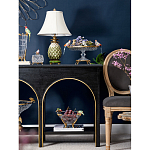 Чаша из прозрачного стекла на бронзовых ножках с фигурками попугаев Eden Garden варинант исполнения - 4 | Loft Concept в Новосибирске