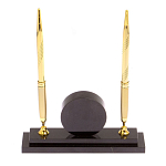 Часы настольные с двумя ручками из натурального камня Stone Clock варинант исполнения - 5 | Loft Concept в Новосибирске