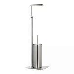 Держатель для туалетной бумаги с ершиком Chrome Bathroom Accessory варинант исполнения - 2 | Loft Concept в Новосибирске