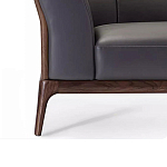 Диван двухместный c каркасом из массива дерева Double Sofa Made of Walnut Wood варинант исполнения - 3 | Loft Concept в Новосибирске