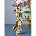 Ваза из голубого фарфора с рисунком птиц и цветов и декоративными элементами Blue Garden варинант исполнения - 10 | Loft Concept в Новосибирске